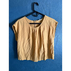 GRADE & GATHER Gold Yellow Short Sleeve Top